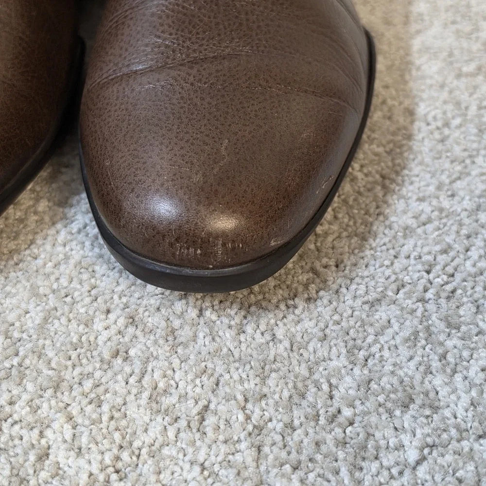 Harrys of London Dexter Brown Calf Leather Shoes Vibram Sole Mens US 9.5 EU 43.5